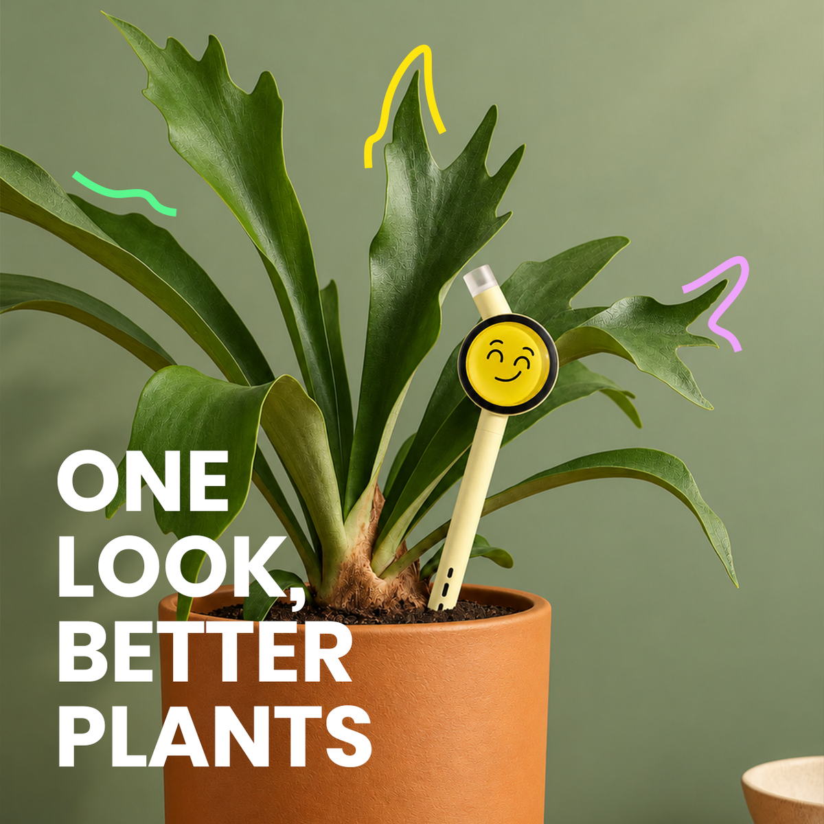 Plantiemoji 4-in-1 AI Smart Plant Sensor – Plant Magic Wand
